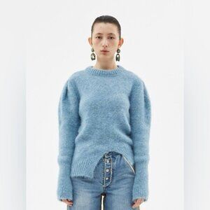 ANDERSSON BELL Roya Alpaca Puff Sleeve Sweater - Sky Blue